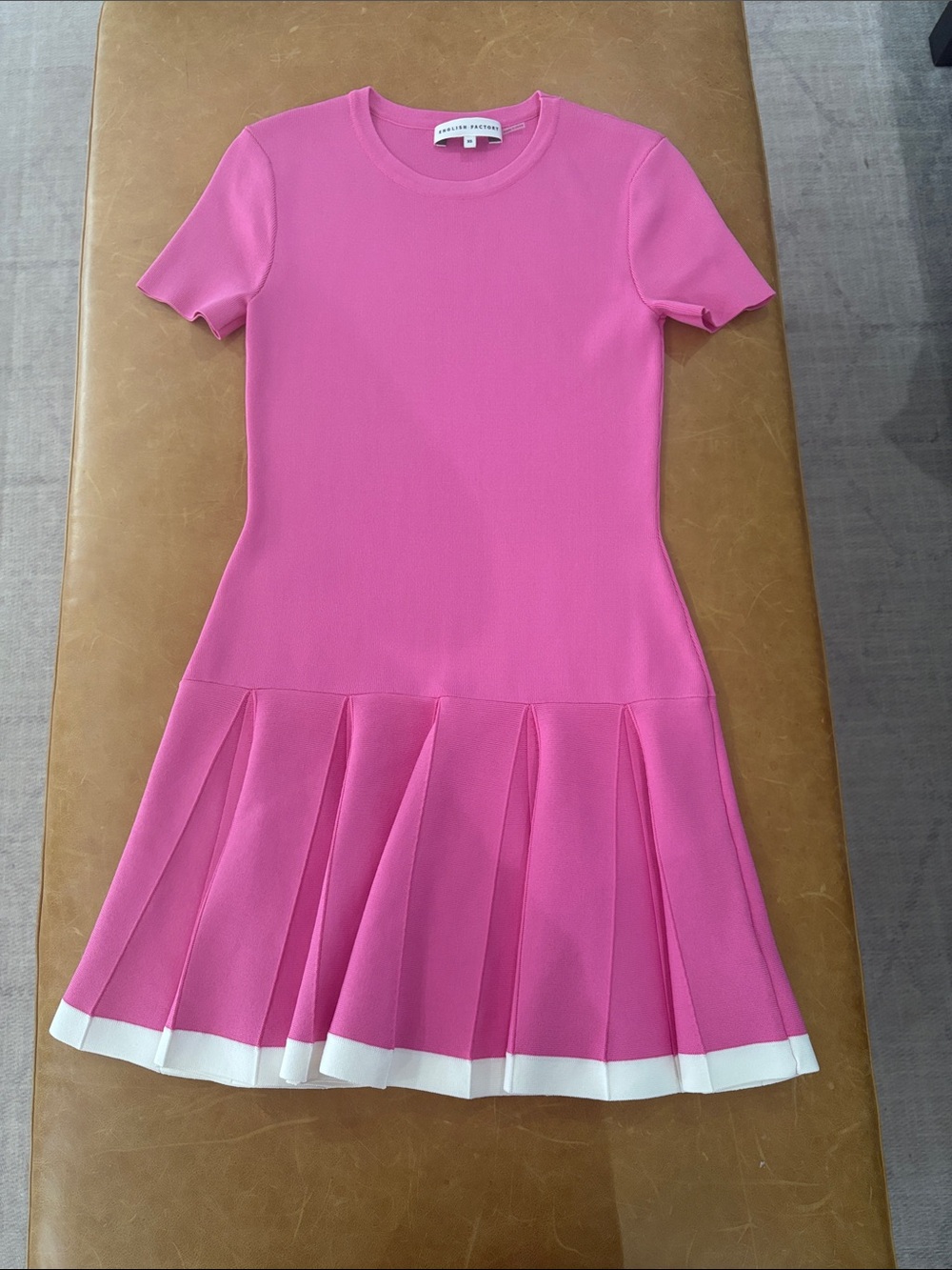 The English Factory mini pleaded everyday  wear pink dress